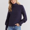 Dudley Stephens Turtlenecks | Bellport Puff Sleeve Turtleneck