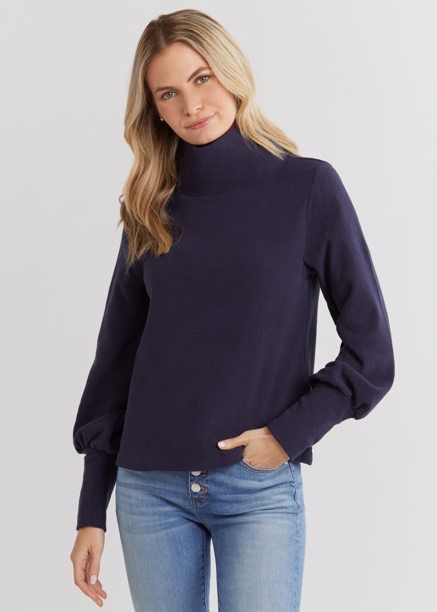 Dudley Stephens Turtlenecks | Bellport Puff Sleeve Turtleneck